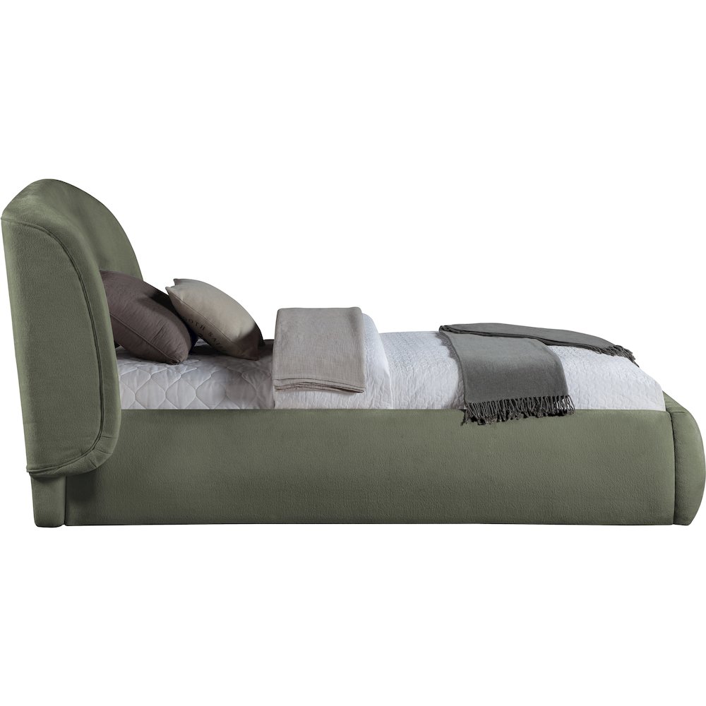Sandro Green Chenille Fabric Upholstered Twin Bed. Picture 2
