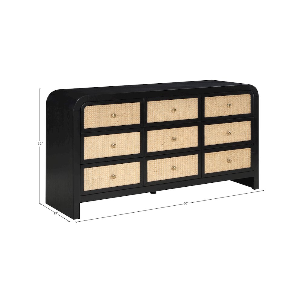 Siena Black Dresser. Picture 10