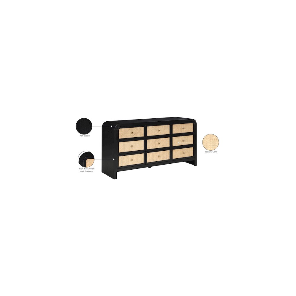 Siena Black Dresser. Picture 11