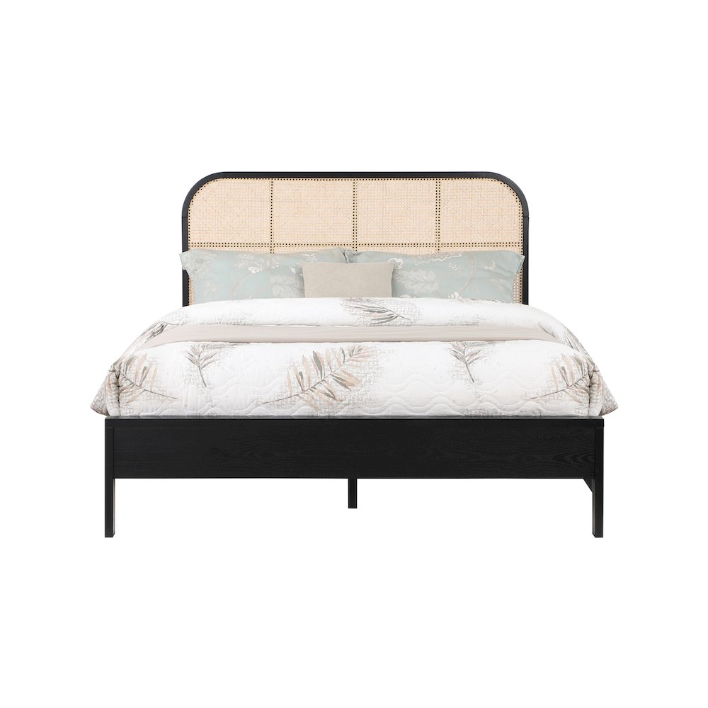 Siena Black Ash Wood Full Bed. Picture 2