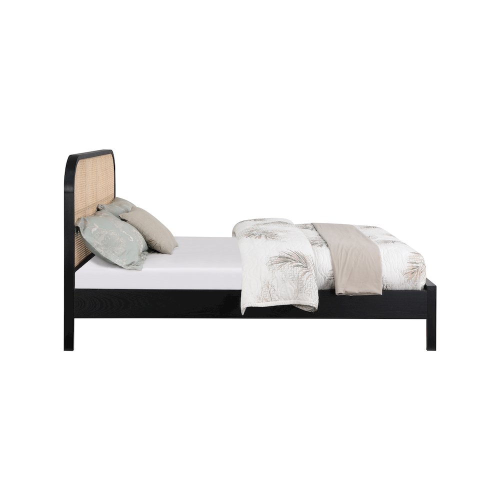 Siena Black Ash Wood King Bed. Picture 3