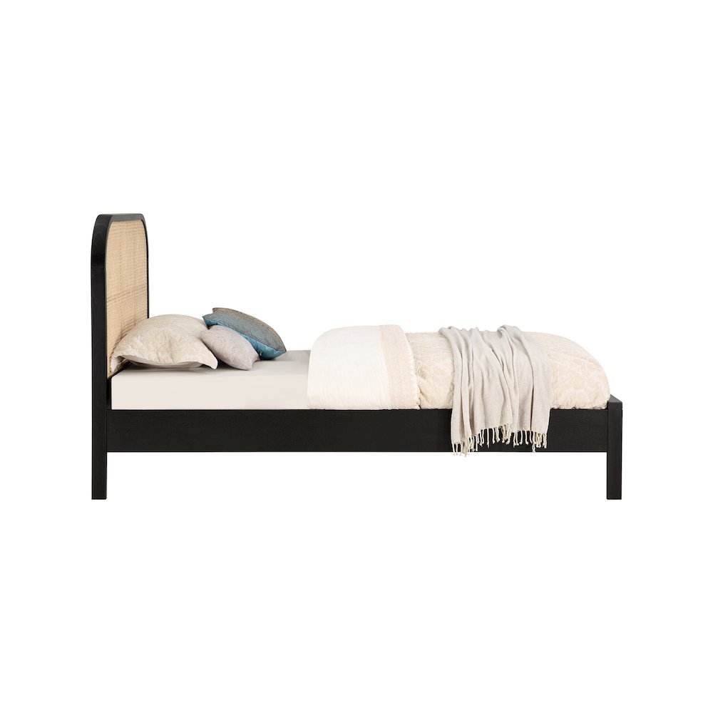 Siena Black Ash Wood Twin Bed. Picture 3