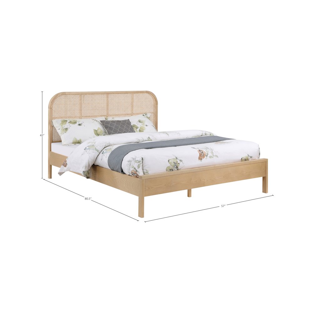 Siena Natural Ash Wood Full Bed. Picture 7