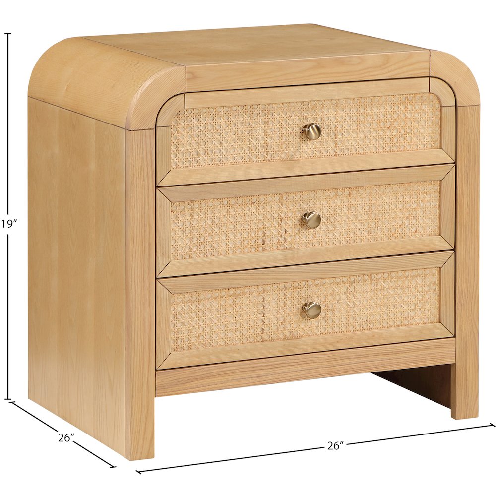 Siena Natural Night Stand. Picture 8