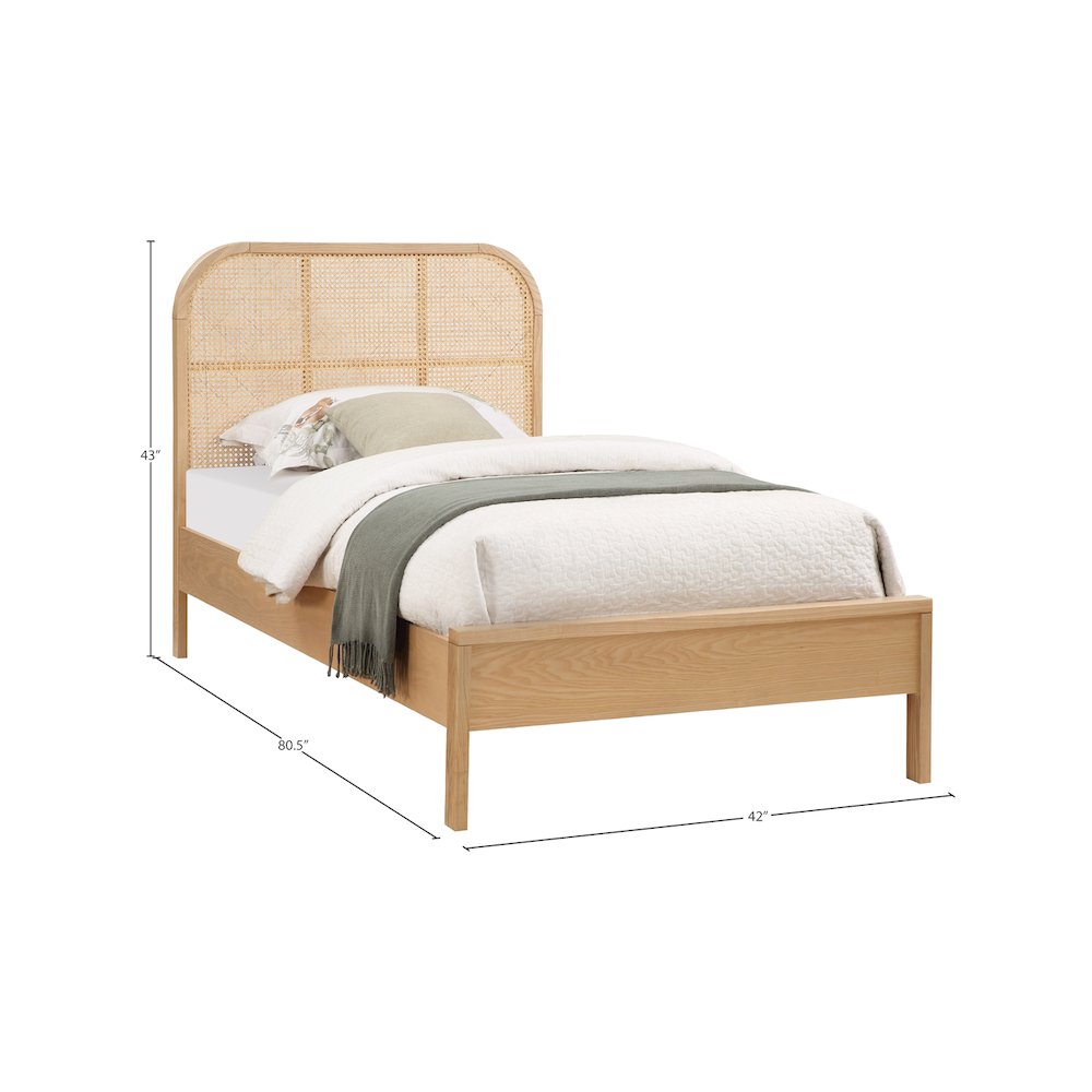 Siena Natural Ash Wood Twin Bed. Picture 7
