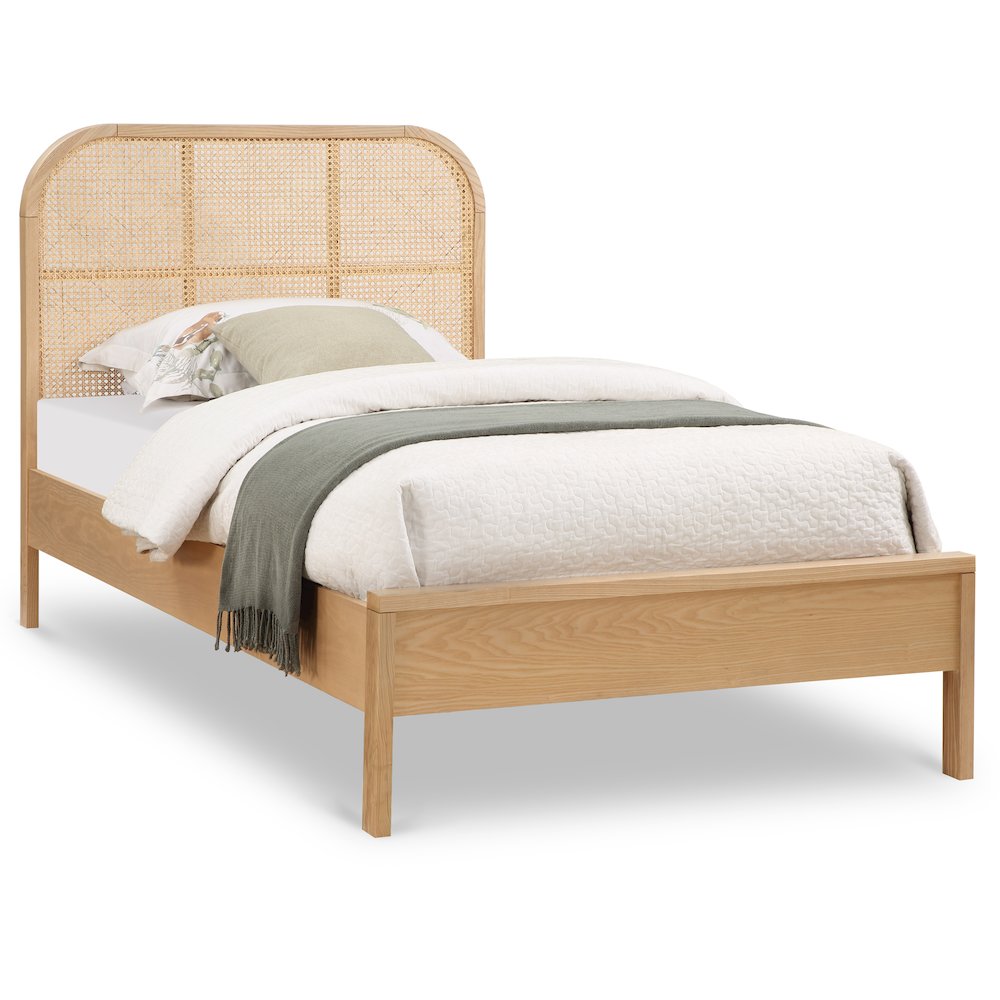 Siena Natural Ash Wood Twin Bed. Picture 1