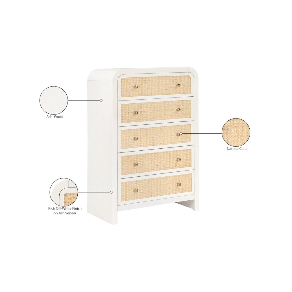Siena White Chest. Picture 9