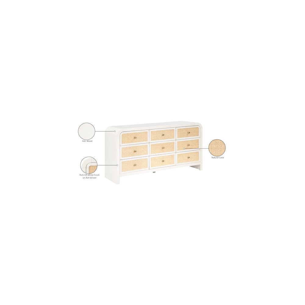 Siena White Dresser. Picture 11