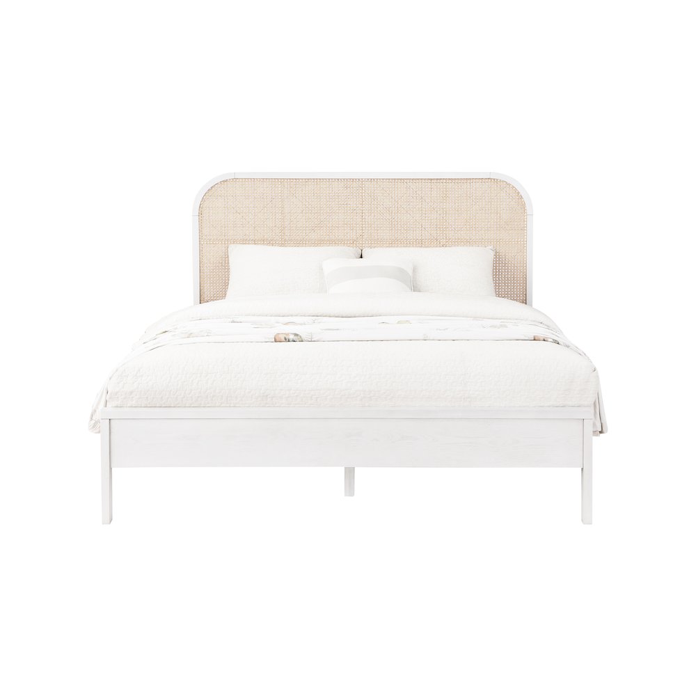 Siena White Ash Wood Full Bed. Picture 2