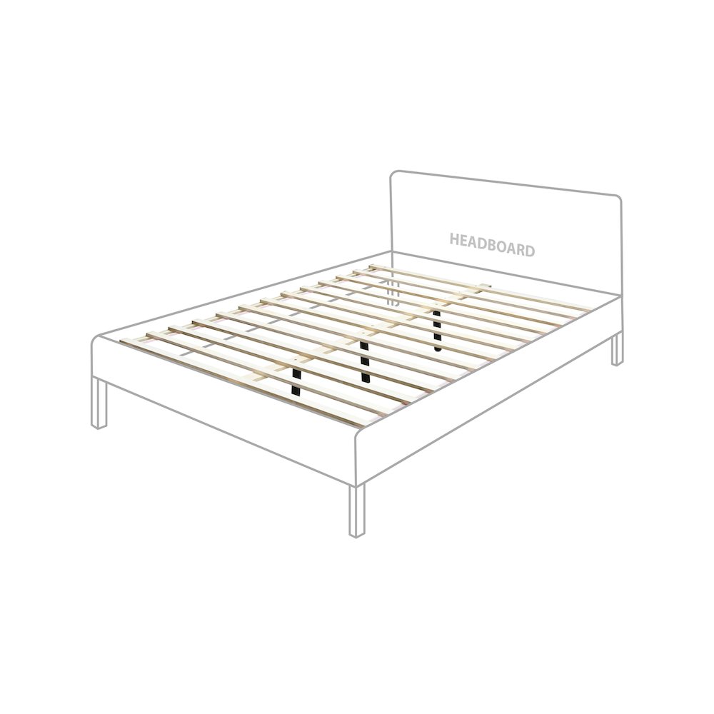 Siena White Ash Wood Full Bed. Picture 6