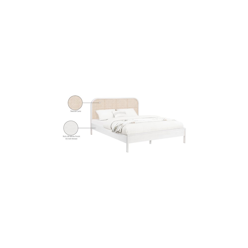 Siena White Ash Wood King Bed. Picture 8