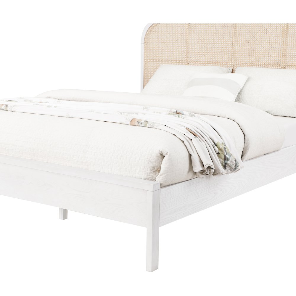 Siena White Ash Wood King Bed. Picture 5
