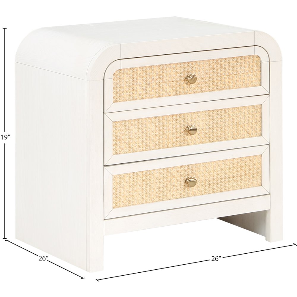 Siena White Night Stand. Picture 8