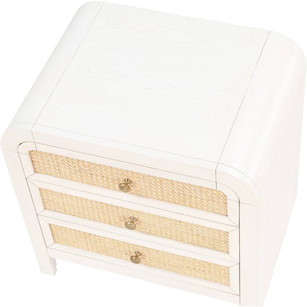 Siena White Night Stand. Picture 6