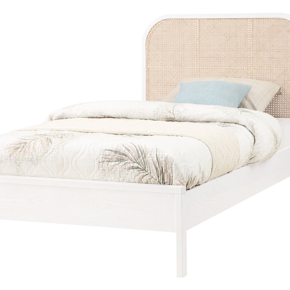 Siena White Ash Wood Twin Bed. Picture 5