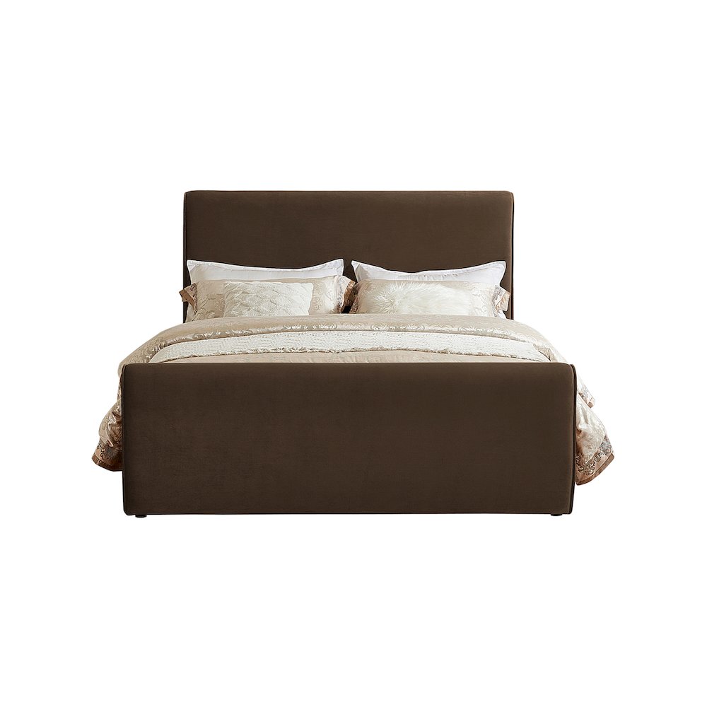 Sloan Brown Velvet Full Bed. Picture 2