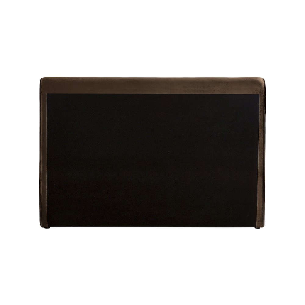 Sloan Brown Velvet Queen Bed. Picture 5