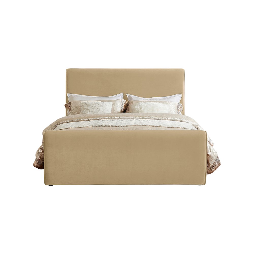 Sloan Camel Velvet King Bed. Picture 2