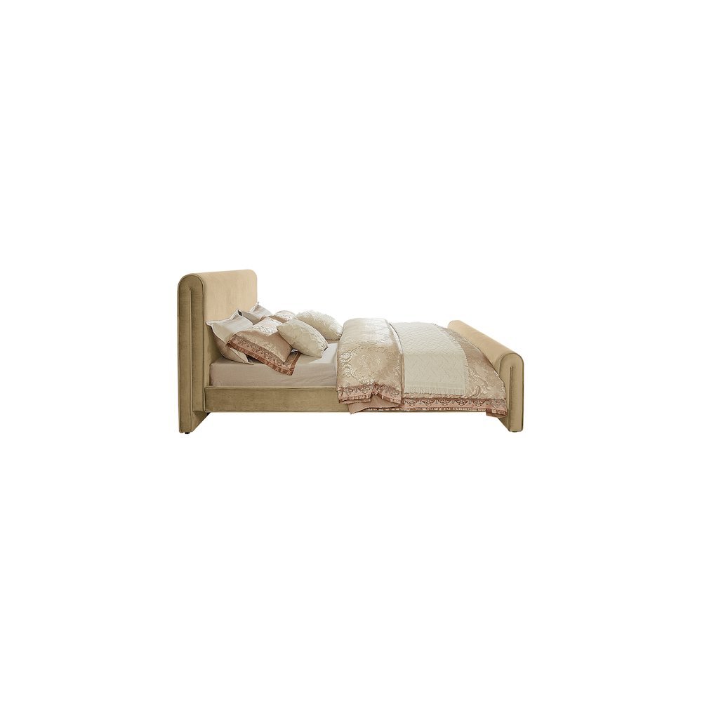 Sloan Camel Velvet King Bed. Picture 4