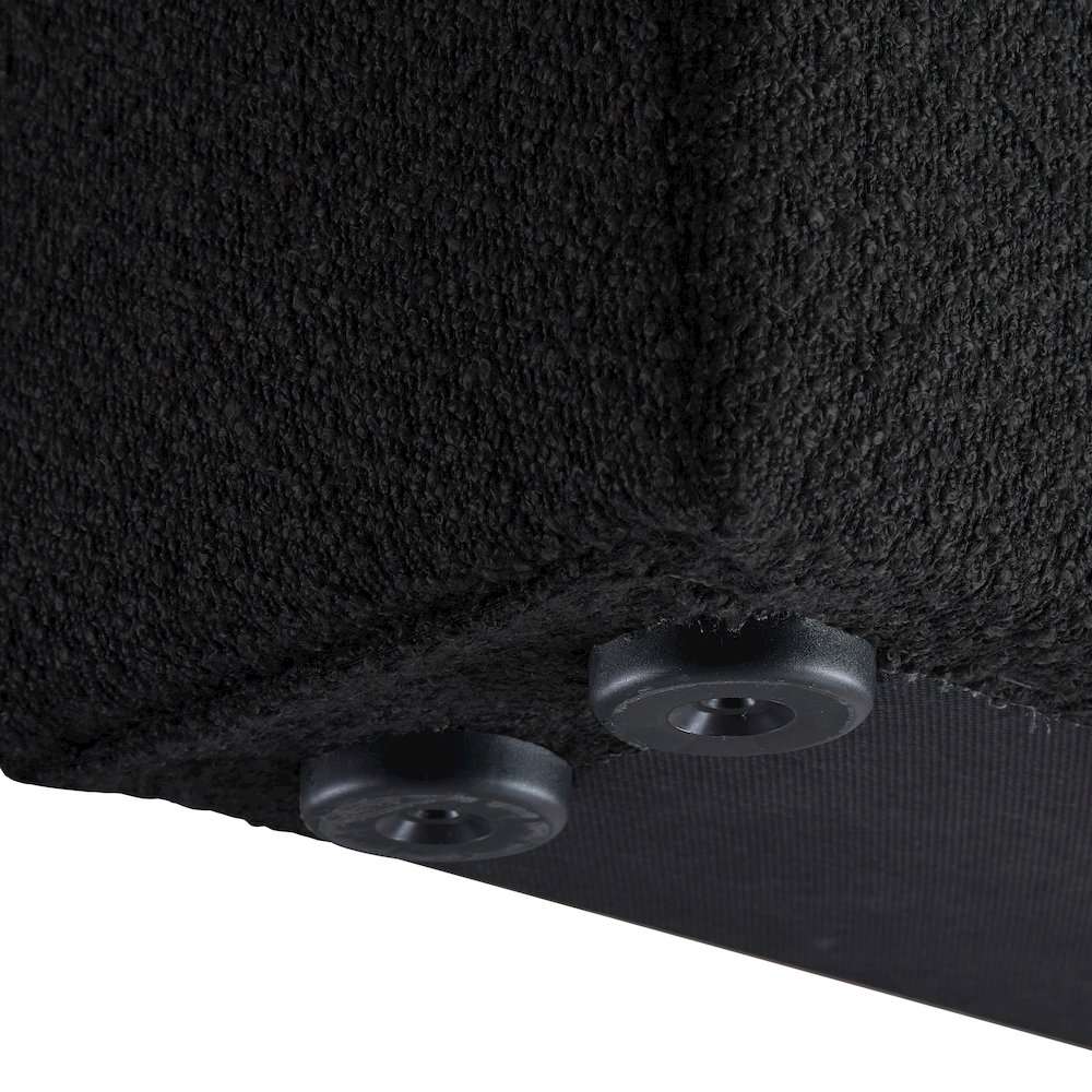 Terra Black Boucle Fabric King Bed. Picture 6
