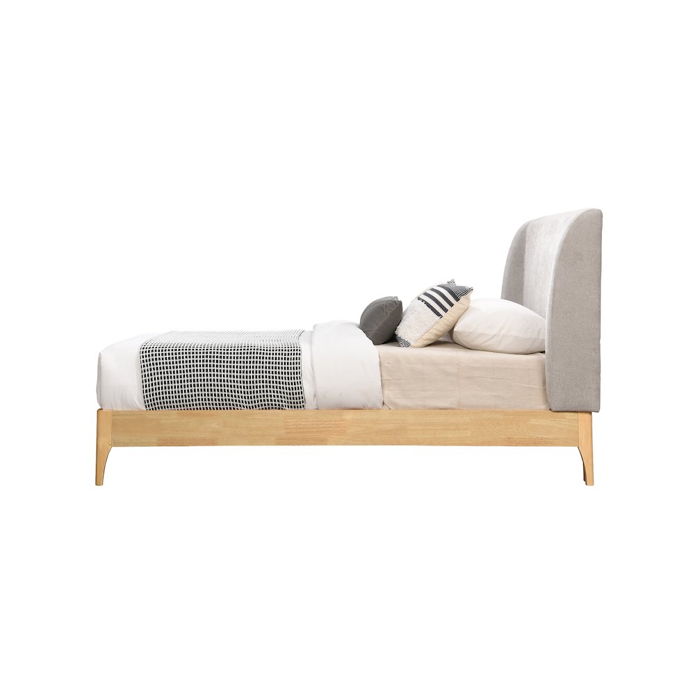 Ventura Grey Polyester Fabric Twin Bed. Picture 3