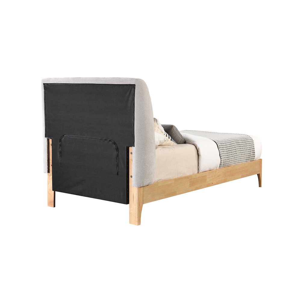 Ventura Grey Polyester Fabric Twin Bed. Picture 4