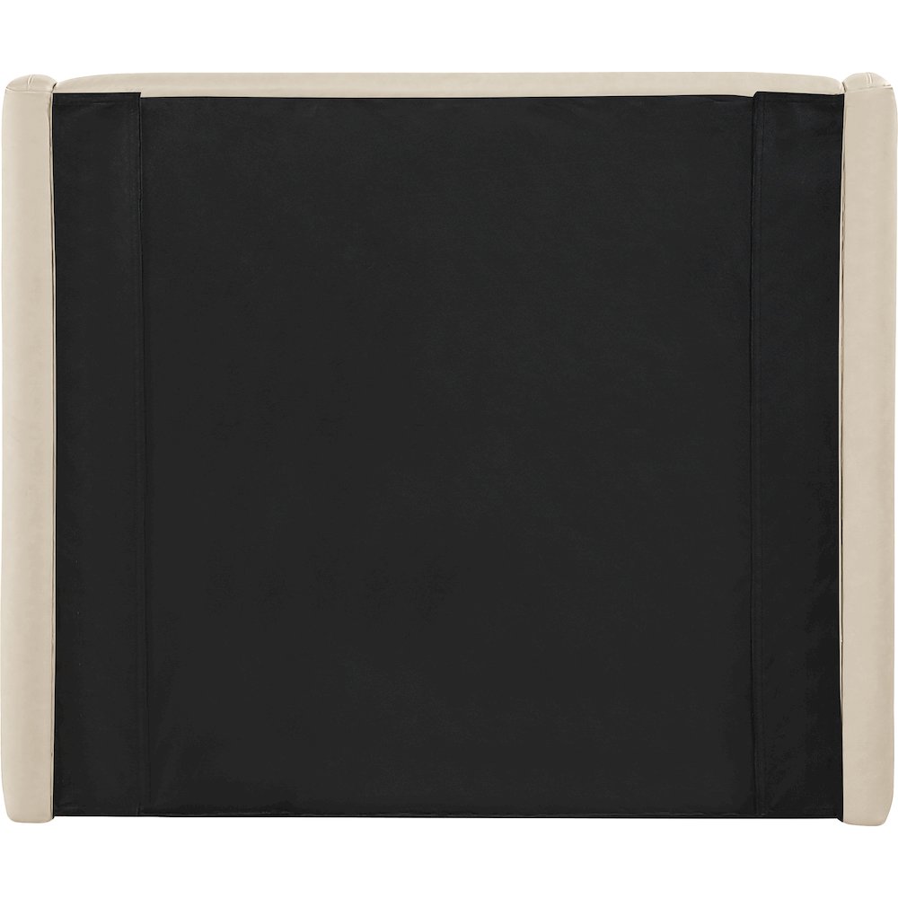 Warby Beige Vegan Leather Upholstered Twin Bed. Picture 5