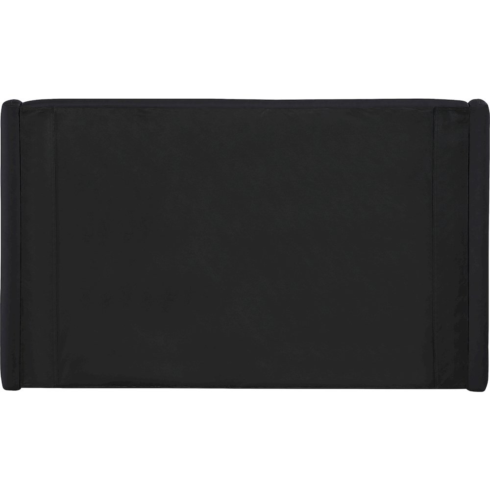 Warby Black Vegan Leather Upholstered Full Bed. Picture 5