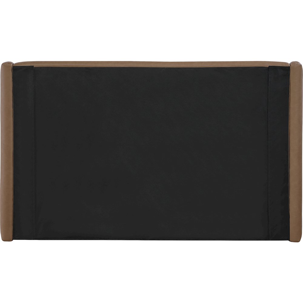 Warby Brown Vegan Leather Upholstered Full Bed. Picture 5