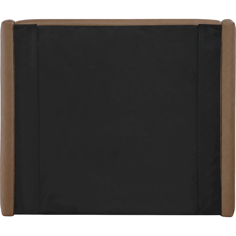 Warby Brown Vegan Leather Upholstered Twin Bed. Picture 5