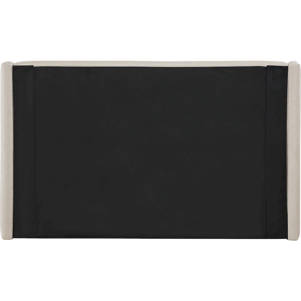 Warby Taupe Vegan Leather Upholstered Full Bed. Picture 5