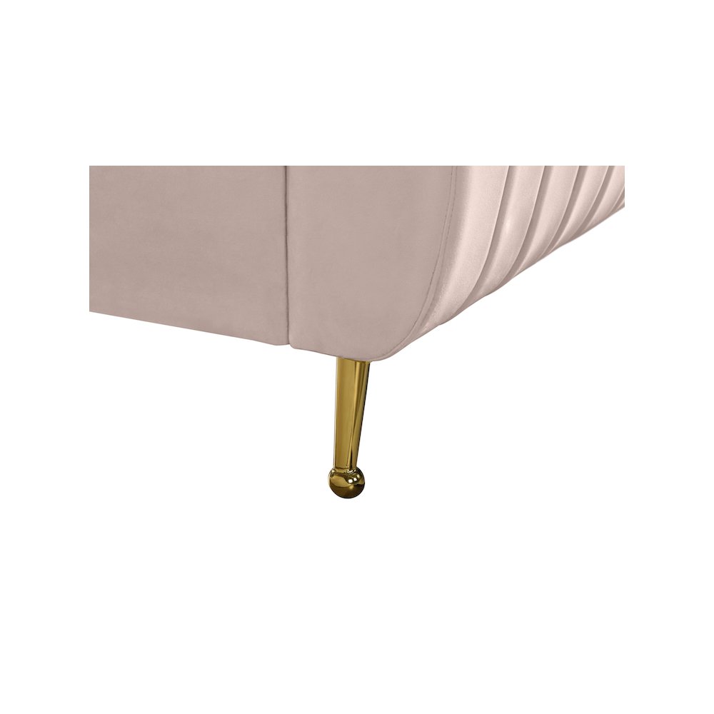 Zara Pink Velvet Full Bed. Picture 6