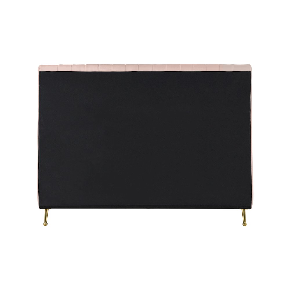 Zara Pink Velvet King Bed. Picture 4