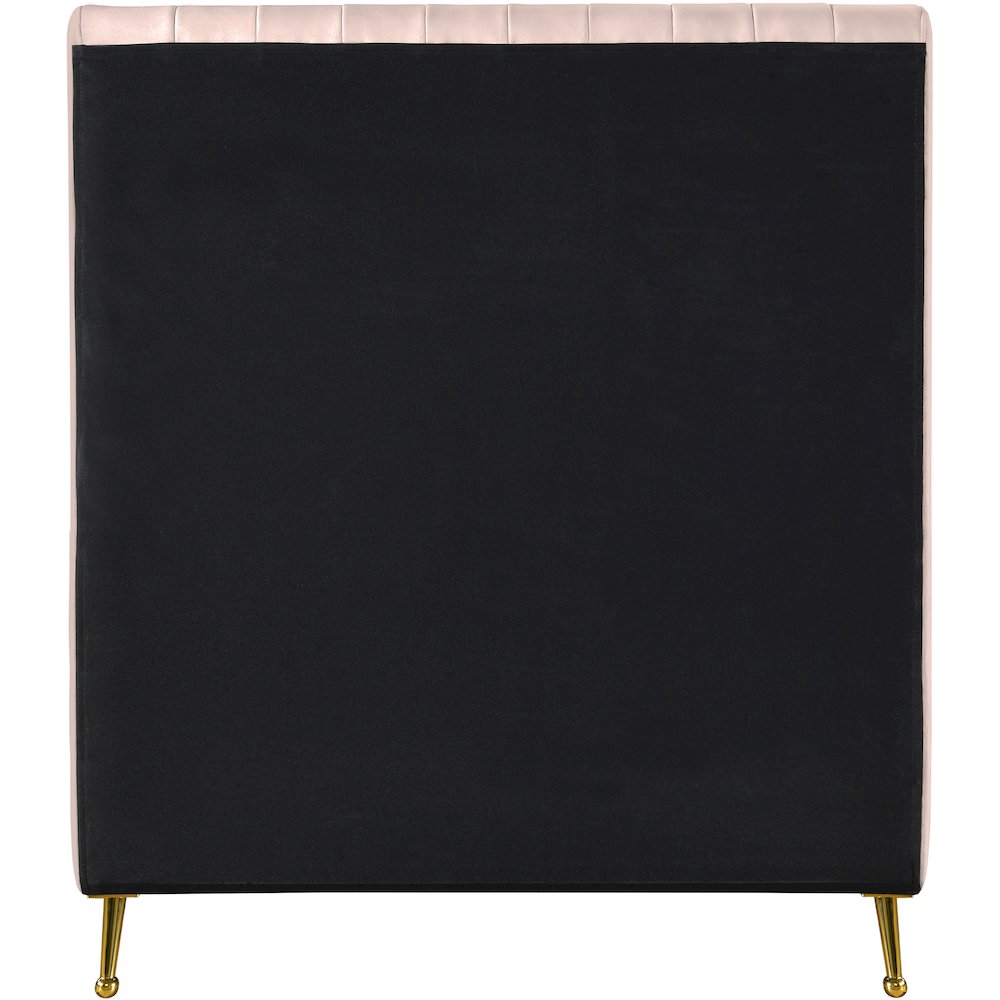 Zara Pink Velvet Twin Bed. Picture 4