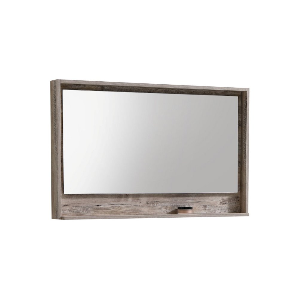 Bosco 48" Framed Mirror With Shelve - Ocean Gray Finish. Picture 1