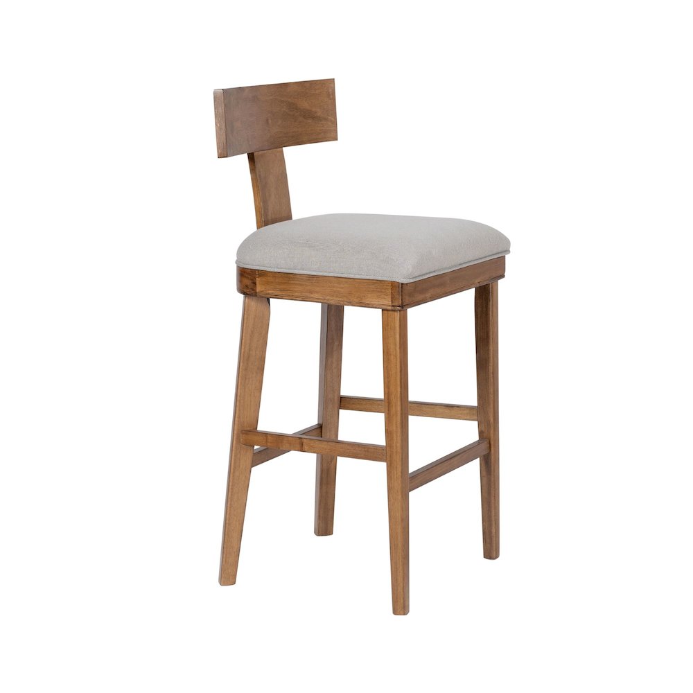 Theodora T- Back Bar Stool with Wood Seat Frame and Cushion. Picture 1