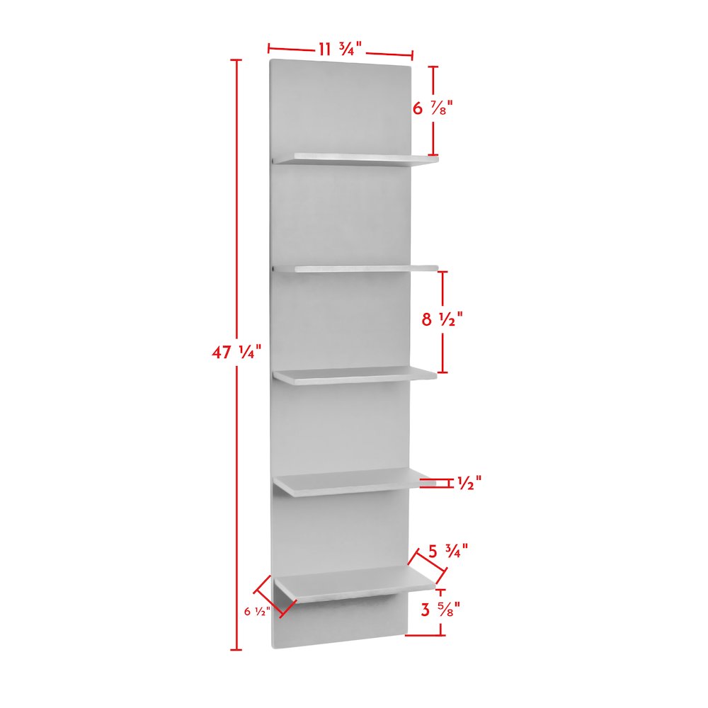 Weathered Oak Finish Wide Column Wall Shelf. Picture 2