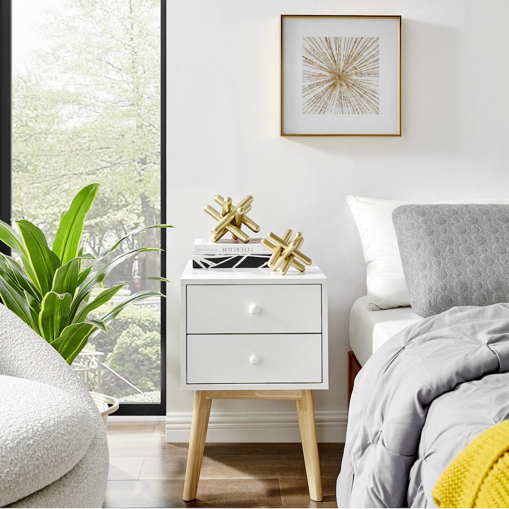 Small and Medium Abstract Gold Textured Metal Sculptures - Set of 2. Picture 5