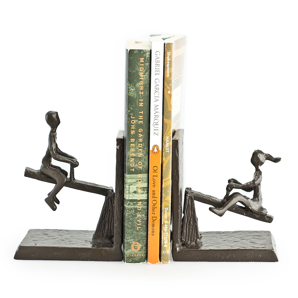 See-Saw Metal Bookend Set. Picture 1
