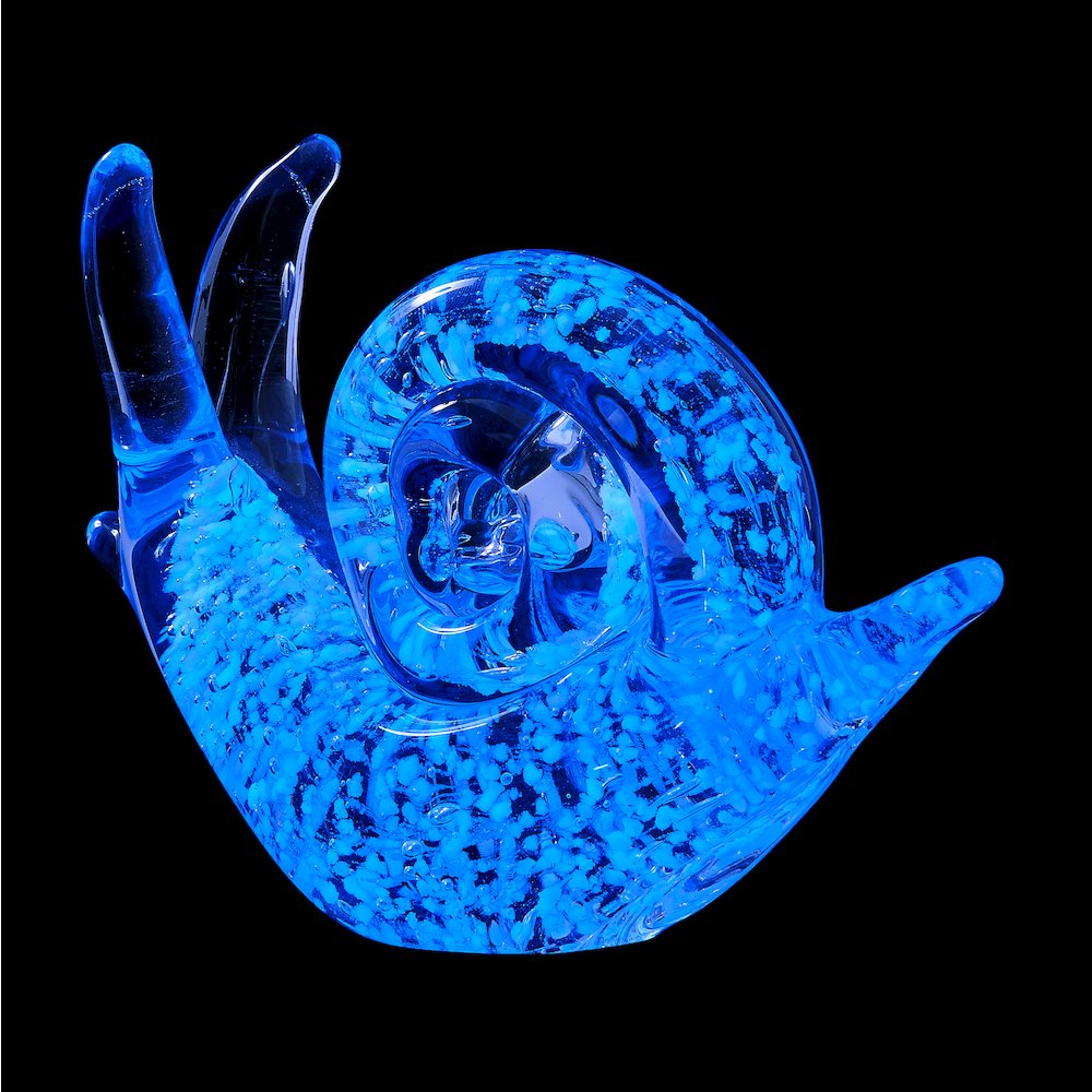 Lorelei Glow-in-the-Dark Decorative Accent Glass Sculpture Figure - Snail. Picture 11