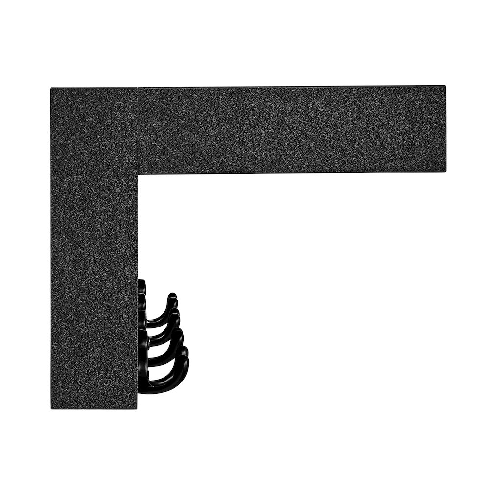 Wall Mounted Entryway Coat Rack with Decorative Ledge Shelf and Hooks - Black. Picture 13
