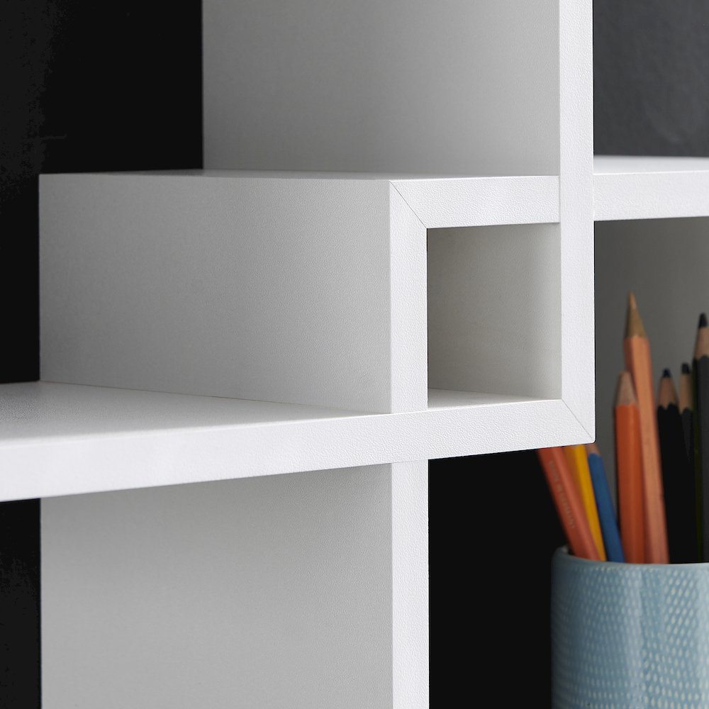 Blocchetto Intersecting Cubes Wall Shelf - Horizontal/Vertical - White. Picture 9