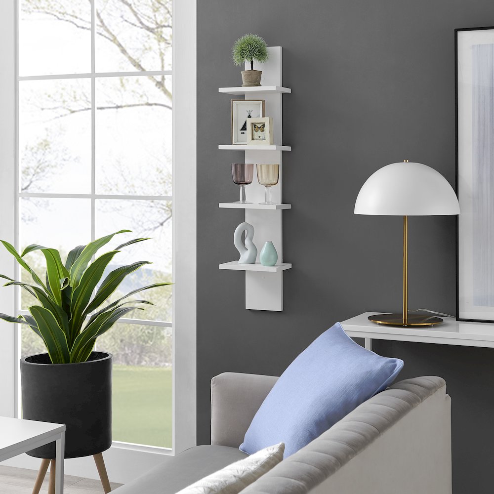 Arica Utility Column 4-Tier Spine Wall Shelves. Picture 8