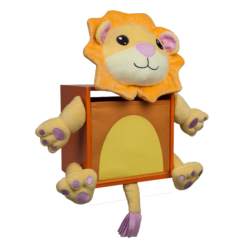Plush Lion Kids Wall Storage Bin. Picture 1