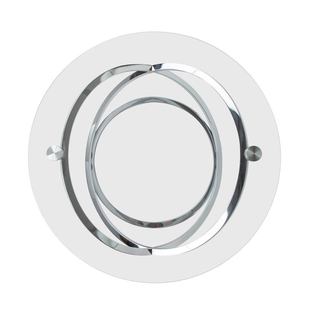 Galaxy Chrome and Tempered Glass Round Coffee Table. Picture 13
