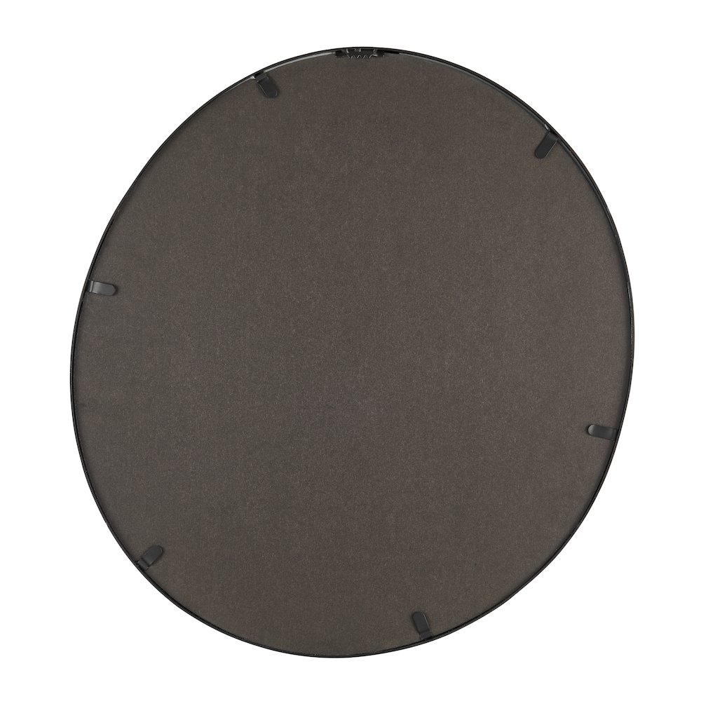 Sonya 25.5-inch Contemporary Continuous Circles Wall Mirror with Black Iron. Picture 8
