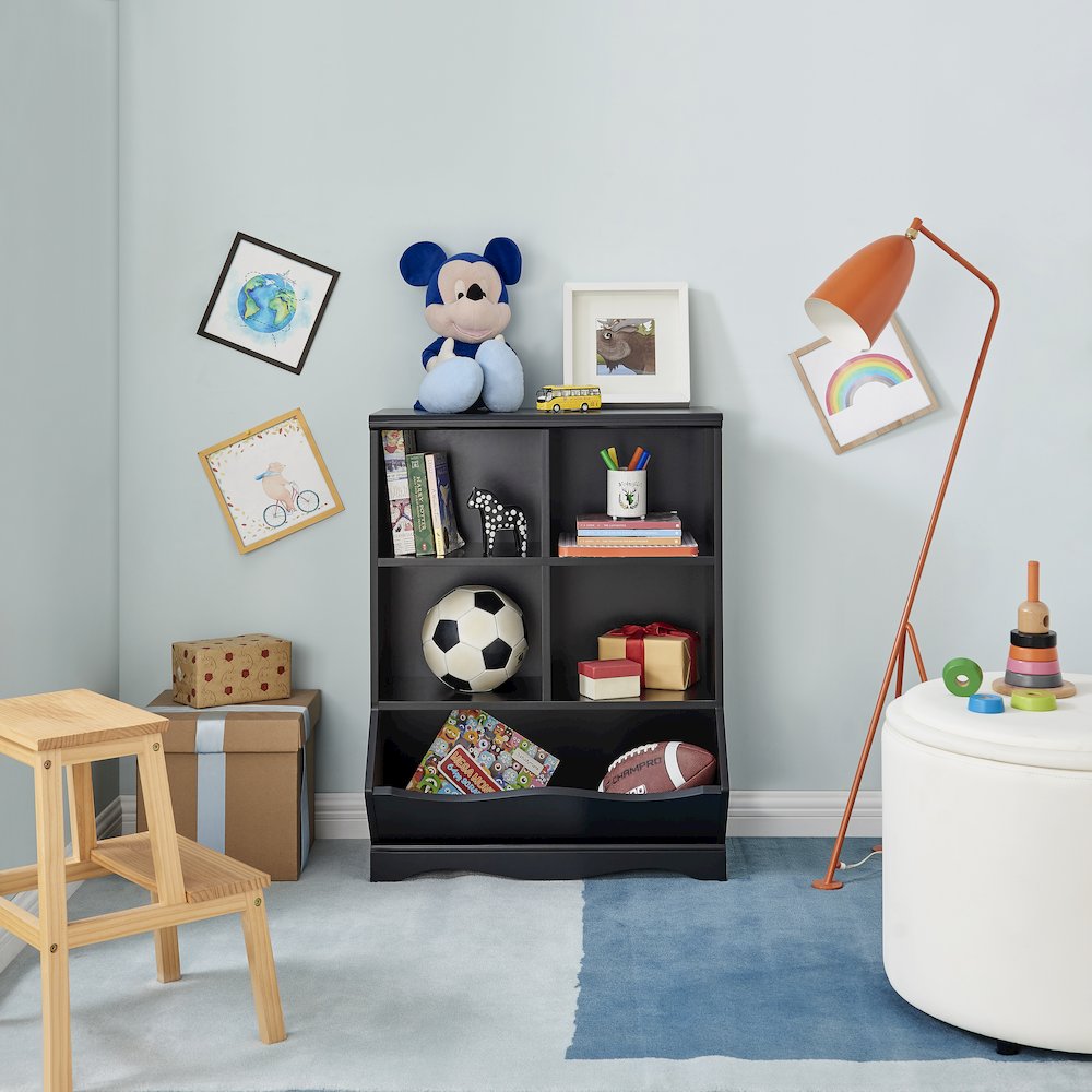 Multi-Cubby Storage Cabinet - Black. Picture 9