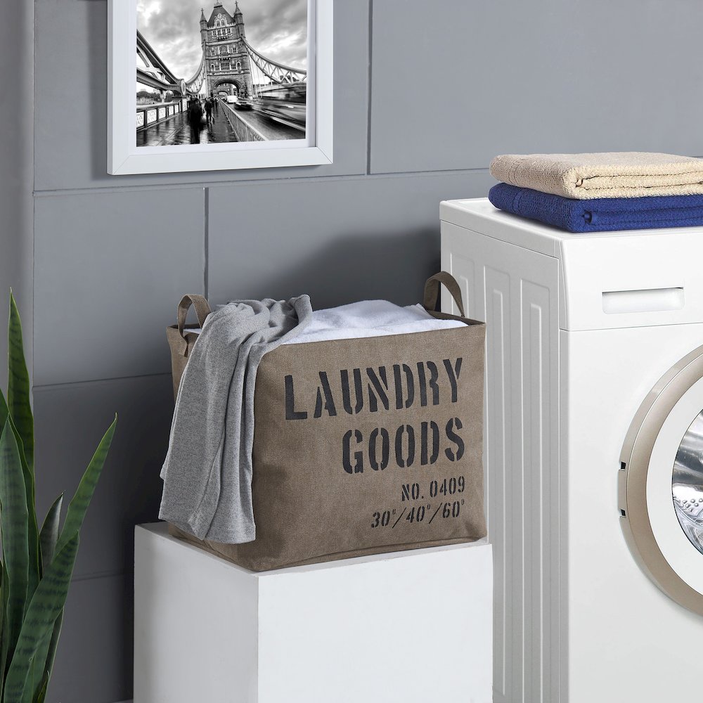 Army Canvas Laundry Basket. Picture 2