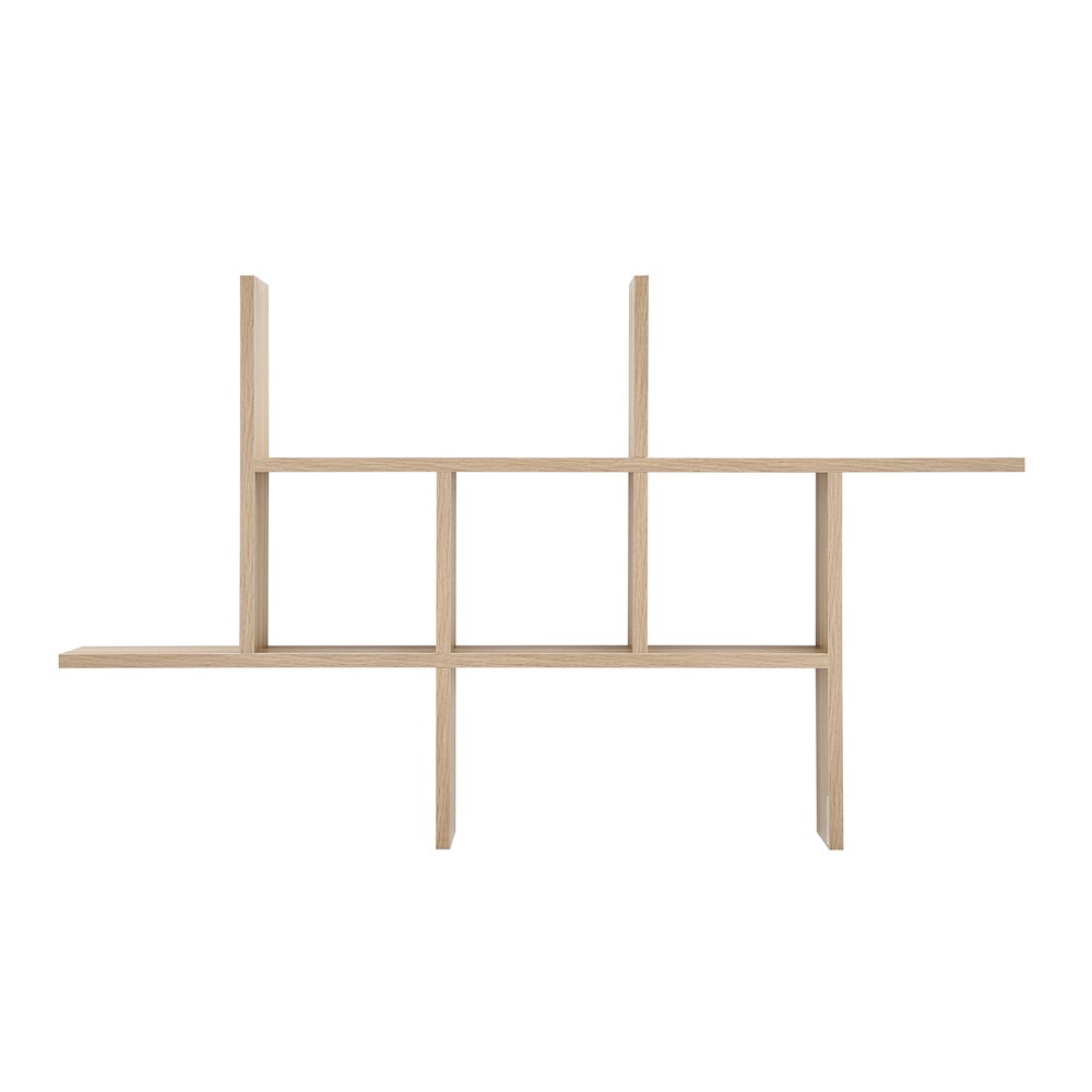 Cantilever Cubby Wall Shelf – Horizontal or Vertical - Chestnut. Picture 1
