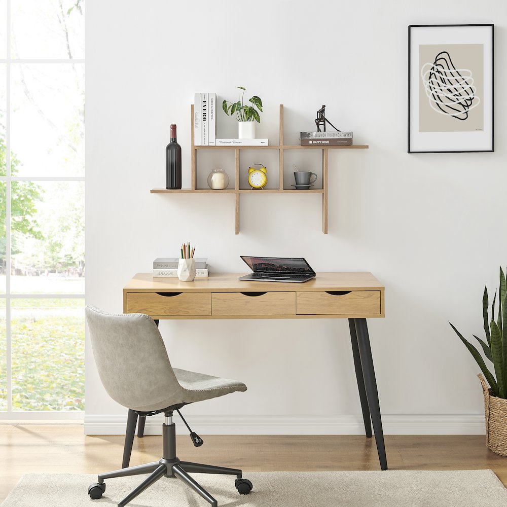 Cantilever Cubby Wall Shelf – Horizontal or Vertical - Chestnut. Picture 6